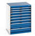 Cubio Drawer Cabinet With 8 Drawers (WxDxH: 800x750x1000mm) - Part No:40028029