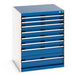 Cubio Drawer Cabinet With 8 Drawers (200Kg) (WxDxH: 800x750x1000mm) - Part No:40028030