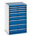 Cubio Drawer Cabinet With 8 Drawers (200Kg) (WxDxH: 800x750x1200mm) - Part No:40028034