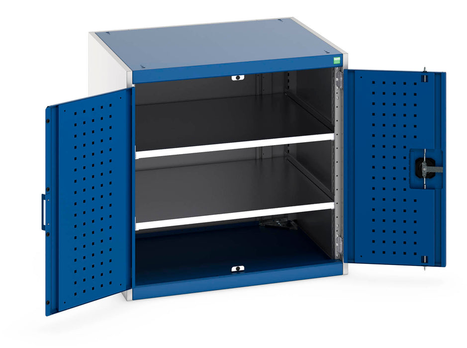 Cubio Cupboard With Perfo Doors & 2 Shelves (WxDxH: 800x750x800mm) - Part No:40028099