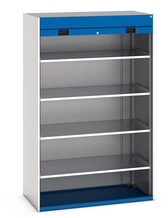 Cubio Cupboard With Roller Shutter Door, 4X Shelves (WxDxH: 1300x650x2000mm) - Part No:40201013
