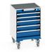 Cubio Mobile Cabinet With 5 Drawers & Top Tray / Mat (WxDxH: 525x525x785mm) - Part No:40402011
