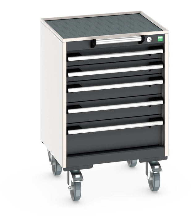 Bott Cubio Mobile Cabinet With 5 Drawers & Top Tray / Mat (WxDxH: 525x525x785mm) - Part No:40402011