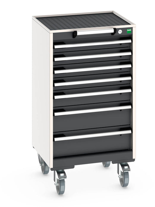 Bott Cubio Mobile Cabinet With 7 Drawers & Top Tray / Mat (WxDxH: 525x525x985mm) - Part No:40402021
