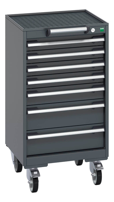 Bott Cubio Mobile Cabinet With 7 Drawers & Top Tray / Mat (WxDxH: 525x525x985mm) - Part No:40402021