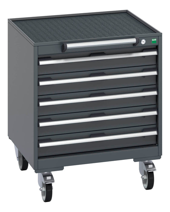 Bott Cubio Mobile Cabinet With 5 Drawers & Top Tray / Mat (WxDxH: 650x650x785mm) - Part No:40402027