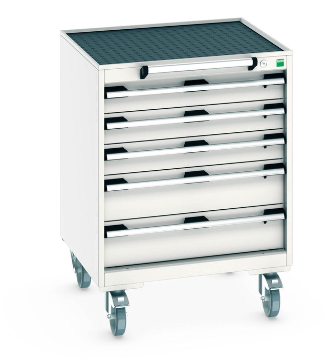 Bott Cubio Mobile Cabinet With 5 Drawers & Top Tray / Mat (WxDxH: 650x650x885mm) - Part No:40402031
