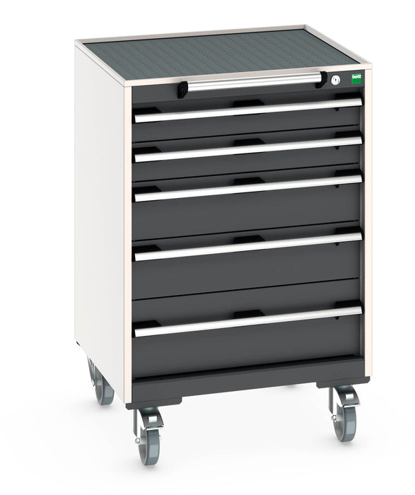 Bott Cubio Mobile Cabinet With 5 Drawers & Top Tray / Mat (WxDxH: 650x650x985mm) - Part No:40402033