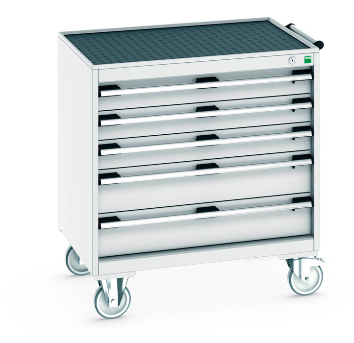 Bott Cubio Mobile Cabinet With 5 Drawers & Top Tray / Mat (WxDxH: 800x650x885mm) - Part No:40402057