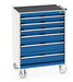 Cubio Mobile Cabinet With 6 Drawers & Top Tray / Mat (WxDxH: 800x650x1085mm) - Part No:40402063
