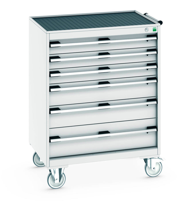 Bott Cubio Mobile Cabinet With 6 Drawers & Top Tray / Mat (WxDxH: 800x650x1085mm) - Part No:40402063