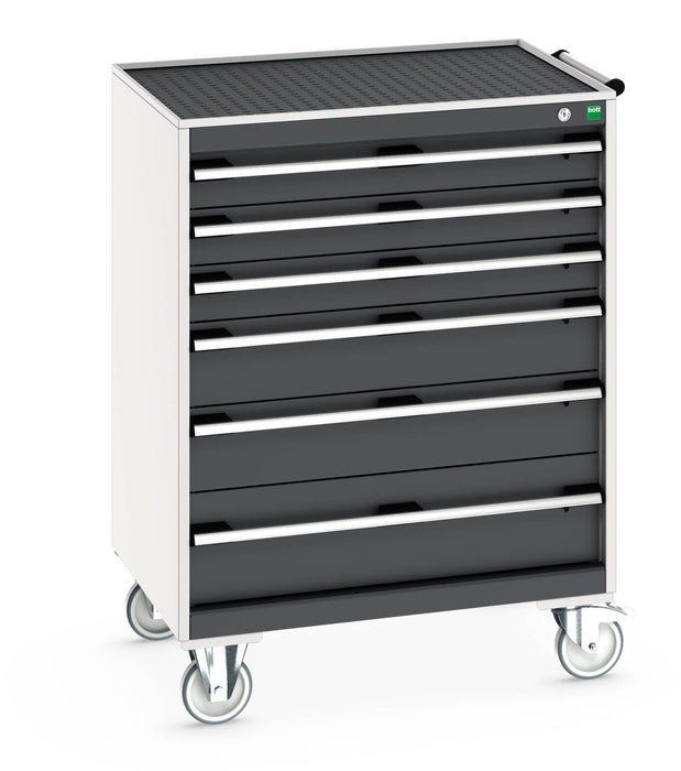 Bott Cubio Mobile Cabinet With 6 Drawers & Top Tray / Mat (WxDxH: 800x650x1085mm) - Part No:40402063