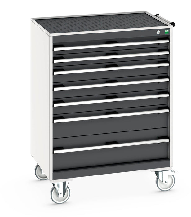 Bott Cubio Mobile Cabinet With 7 Drawers & Top Tray / Mat (WxDxH: 800x650x1085mm) - Part No:40402065