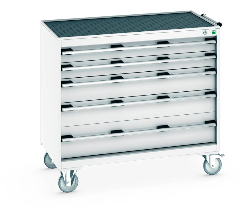 Bott Cubio Mobile Cabinet With 5 Drawers & Top Tray / Mat (WxDxH: 1050x650x985mm) - Part No:40402075
