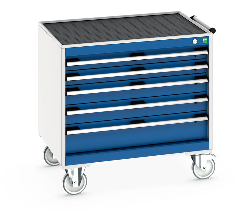 Cubio Mobile Cabinet With 5 Drawers & Top Tray / Mat (WxDxH: 800x650x785mm) - Part No:40402107