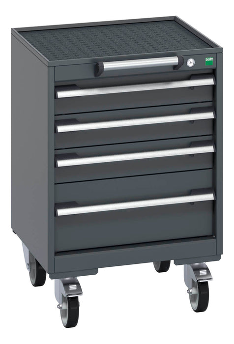 Bott Cubio Mobile Cabinet With 4 Drawers & Top Tray / Mat (WxDxH: 525x525x785mm) - Part No:40402109