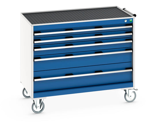Cubio Mobile Cabinet With 5 Drawers & Top Tray / Mat (WxDxH: 1050x650x885mm) - Part No:40402130