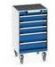 Cubio Mobile Cabinet With 5 Drawers & Top Tray / Mat (WxDxH: 525x525x885mm) - Part No:40402132