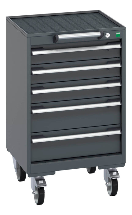 Bott Cubio Mobile Cabinet With 5 Drawers & Top Tray / Mat (WxDxH: 525x525x885mm) - Part No:40402132