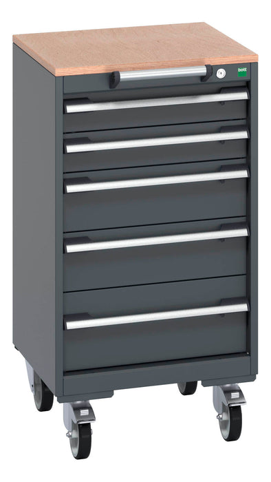 Bott Cubio Mobile Cabinet With 5 Drawers & Multiplex Worktop (WxDxH: 525x525x990mm) - Part No:40402139