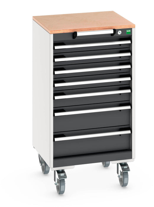 Bott Cubio Mobile Cabinet With 7 Drawers & Multiplex Worktop (WxDxH: 525x525x990mm) - Part No:40402141