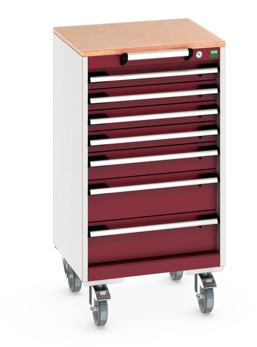 Bott Cubio Mobile Cabinet With 7 Drawers & Multiplex Worktop (WxDxH: 525x525x990mm) - Part No:40402141