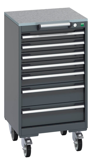 Bott Cubio Mobile Cabinet With 7 Drawers & Lino Worktop (WxDxH: 525x525x990mm) - Part No:40402142