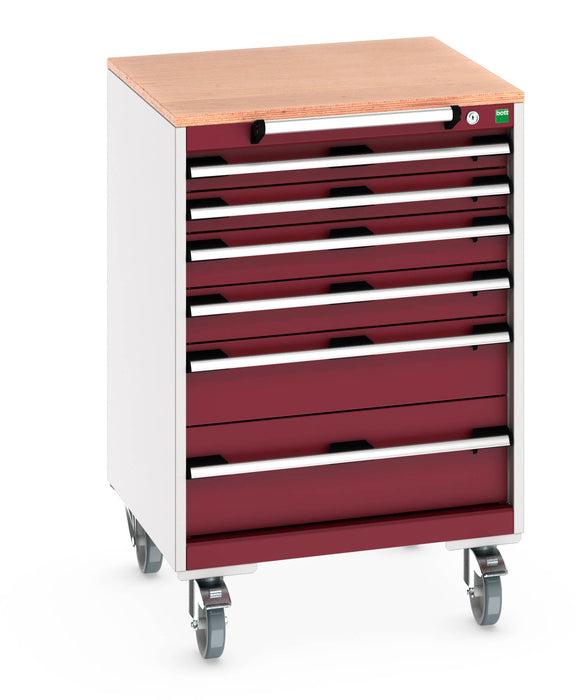Bott Cubio Mobile Cabinet With 6 Drawers & Multiplex Worktop (WxDxH: 650x650x990mm) - Part No:40402151