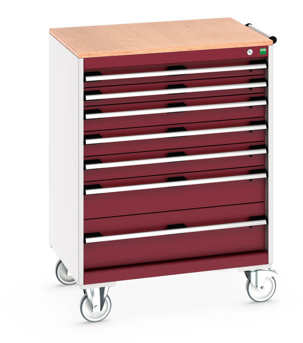 Bott Cubio Mobile Cabinet With 7 Drawers & Multiplex Worktop (WxDxH: 800x650x1090mm) - Part No:40402161