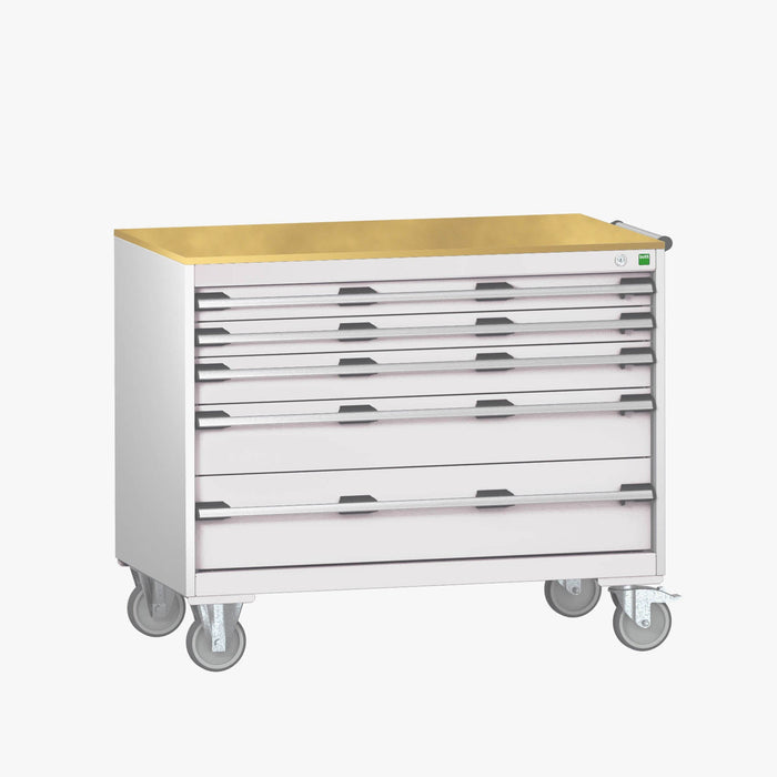 Bott Cubio Mobile Cabinet With 5 Drawers & Multiplex Worktop (WxDxH: 1050x650x890mm) - Part No:40402163