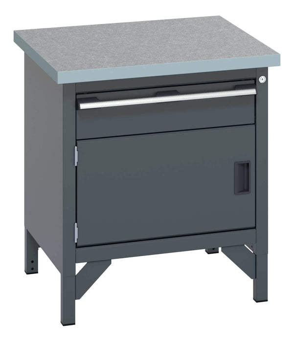 Bott Cubio Storage Bench (Lino) With 1 Drawer / Door (WxDxH: 750x750x840mm) - Part No:41002009