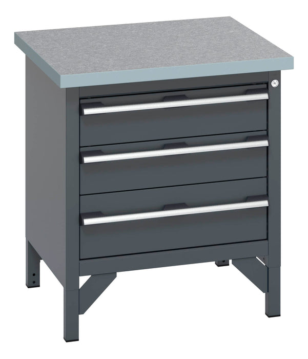Bott Cubio Storage Bench (Lino) 3 Drawer (WxDxH: 750x750x840mm) - Part No:41002012