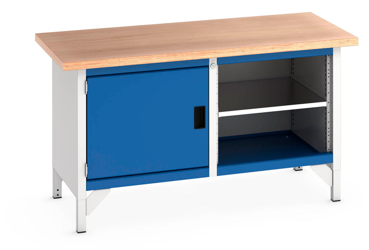 Bott Cubio Storage Bench (Mpx) Full Cupboard / Mid Shelf (WxDxH: 1500x ...