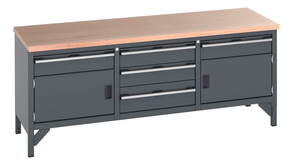 Bott Cubio Storage Bench (Mpx) 1 Drwr-Door / 3 Drw Cab / 1 Drwr-Door (WxDxH: 2000x750x840mm) - Part No:41002064