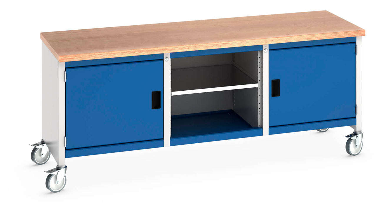 Bott Cubio Mobile Storage Bench (Mpx) Full Cupboard / Mid Shelf /Full Cupboard (WxDxH: 2000x750x840mm) - Part No:41002118