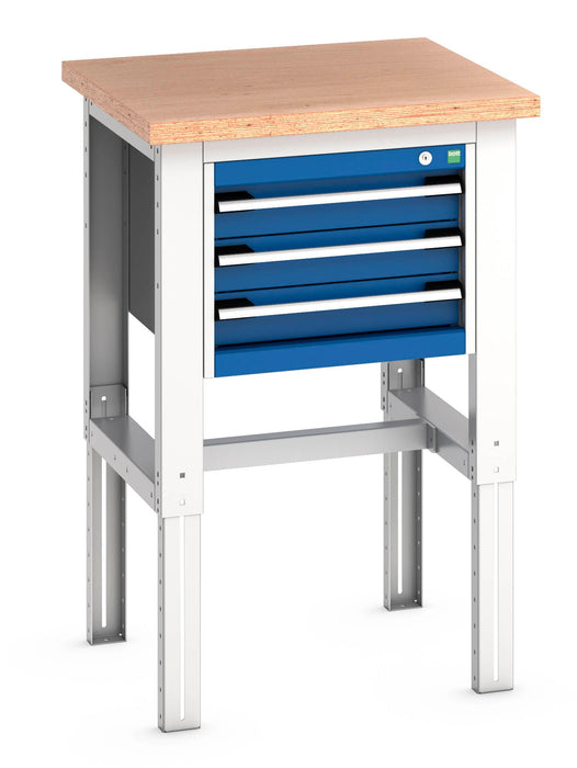 Bott Cubio Framework Bench (Mpx) With 3 Drawer Cabinet (WxDxH: 750x750x740-1140mm) - Part No:41003533