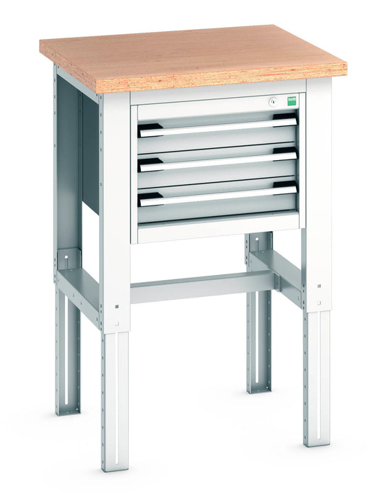 Bott Cubio Framework Bench (Mpx) With 3 Drawer Cabinet (WxDxH: 750x750x740-1140mm) - Part No:41003533