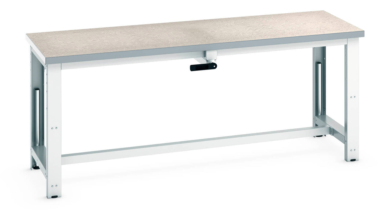 Bott Cubio Stepless Adjustable Height Bench Manual, With Lino Worktop (WxDxH: 2000x750x840-1140mm) - Part No:41003573