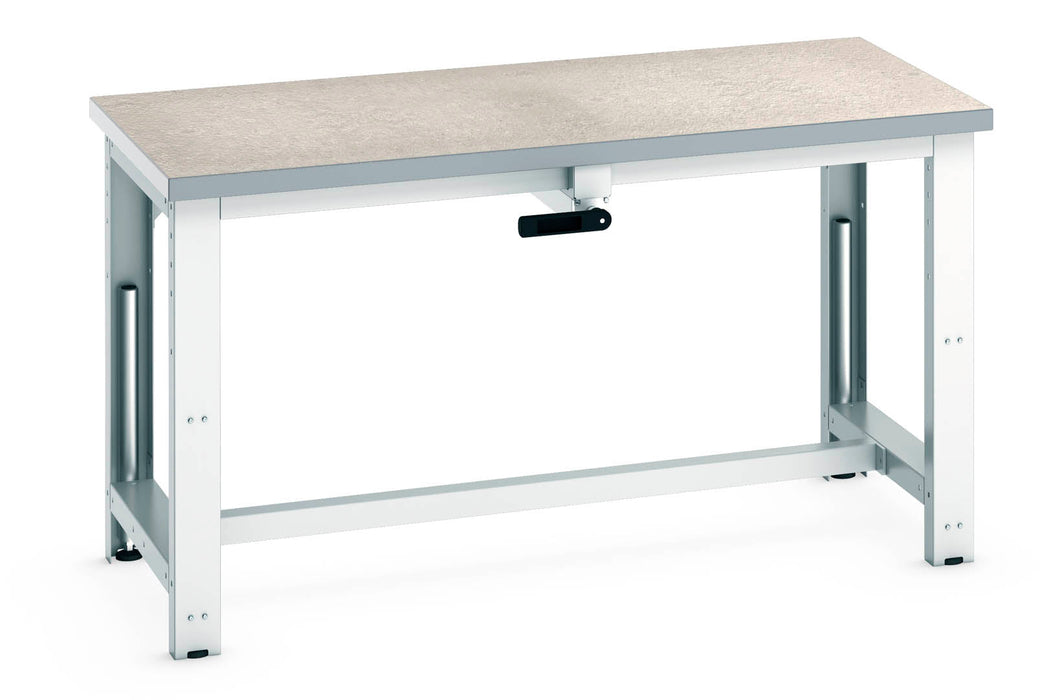 Bott Cubio Stepless Adjustable Height Bench Manual, With Lino Worktop (WxDxH: 1500x750x840-1140mm) - Part No:41003575