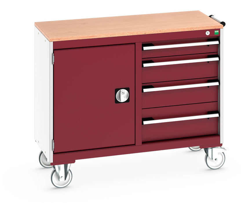 Bott Cubio Mobile Cabinet 50/50 (Mpx) Cupboard / 4 Drawer (WxDxH: 1050x525x890mm) - Part No:41006004