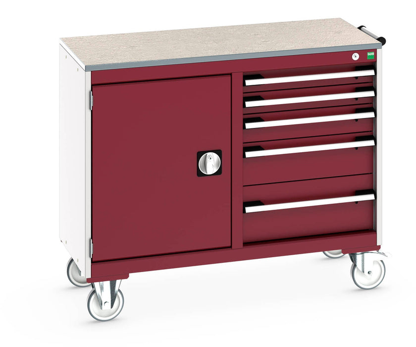 Bott Cubio Mobile Cabinet 50/50 (Lino) Cupboard / 5 Drawer (WxDxH: 1050x525x890mm) - Part No:41006008