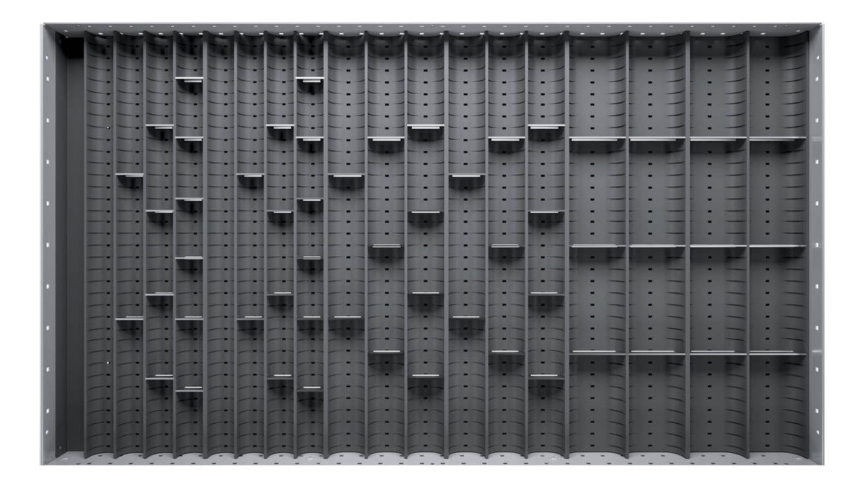 Cubio Trough Block Divider Kit 52 Compartment. For Cabinet - (WxDxH: 1050x650x28mm) - Part No:43020028