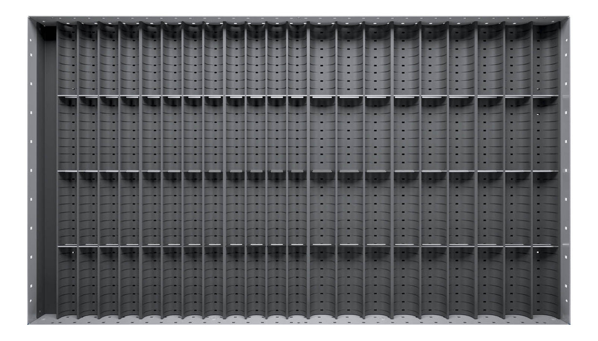 Cubio Trough Block Divider Kit 84 Compartment. For Cabinet - (WxDxH: 1050x650x28mm) - Part No:43020030