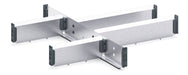 Cubio Adjustable Divider Kit 6 Compartment. For Cabinet - (WxDxH: 525x525x75mm) - Part No:43020622