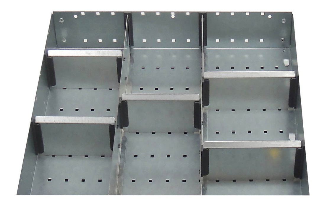 Cubio Adjustable Divider Kit 8 Compartment. For Cabinet - (WxDxH: 650x525x75mm) - Part No:43020634