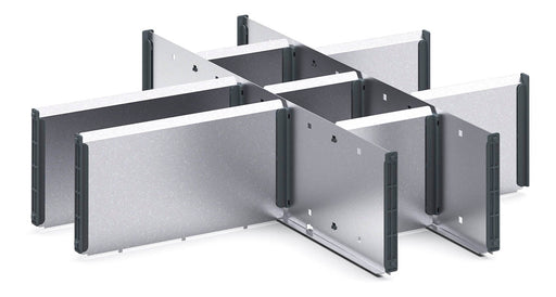 Cubio Adjustable Divider Kit 10 Compartment. For Cabinet - (WxDxH: 650x650x150mm) - Part No:43020644