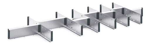 Cubio Adjustable Divider Kit 14 Compartment. For Cabinet - (WxDxH:1300x525x100mm) - Part No:43020690