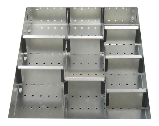 Cubio Adjustable Divider Kit 10 Compartment. For Cabinet - (WxDxH: 525x650x75mm) - Part No:43020714