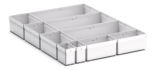 Cubio Plastic Box Divider Kit 10 Compartment. For Cabinet - (WxDxH: 525x650x100+ mm) - Part No:43020753