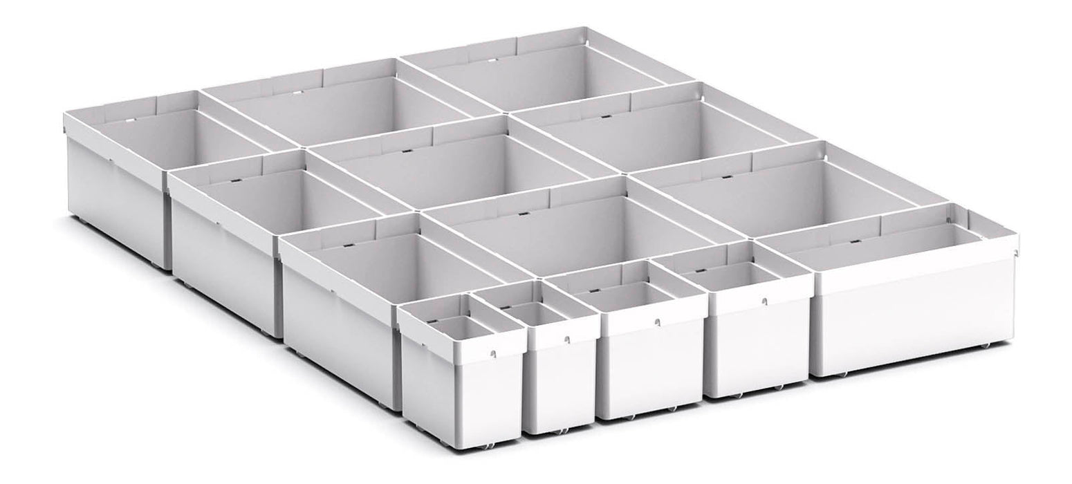 Cubio Plastic Box Divider Kit 14 Compartment. For Cabinet - (WxDxH: 525x650x100+ mm) - Part No:43020754